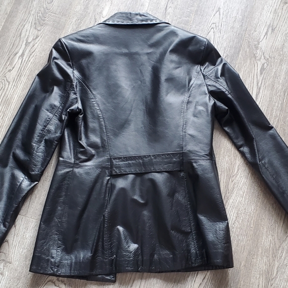 Jacket black Danier leather spring fall office - Picture 4 of 6
